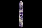 Tall, Polished Chevron Amethyst Point #123569-3